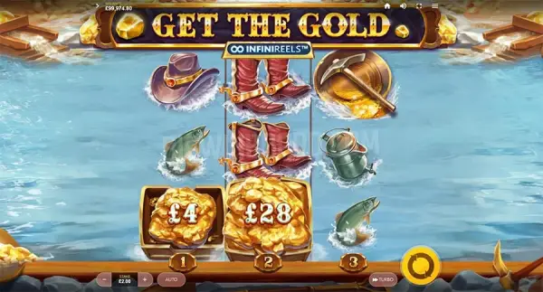 Có nhiều tính năng thưởng ở Get the Gold Infini Reels