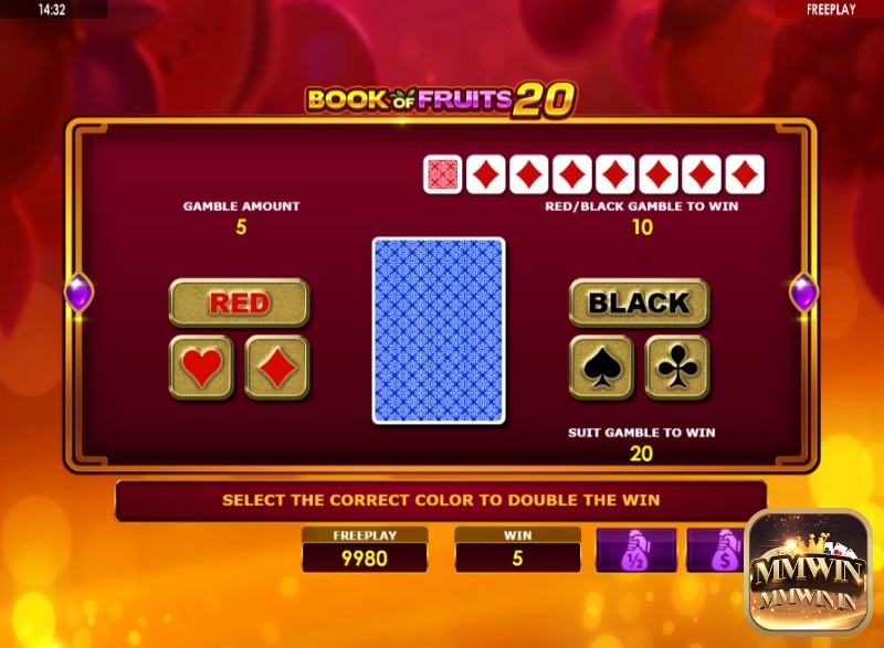 Ở Gamble, người chơi chọn màu bài để quyết định thắng hay thua số tiền cược