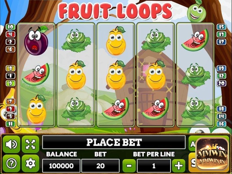 Biểu tượng trái cây kiểu hoạt hình khiến trò chơi trở nên sinh động hơn