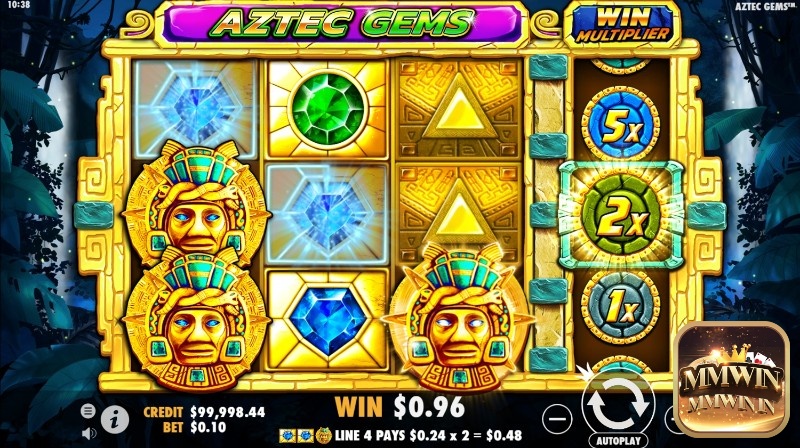 Biểu tượng chính của slot game là Aztec đầy bắt mắt và thu hút người chơi